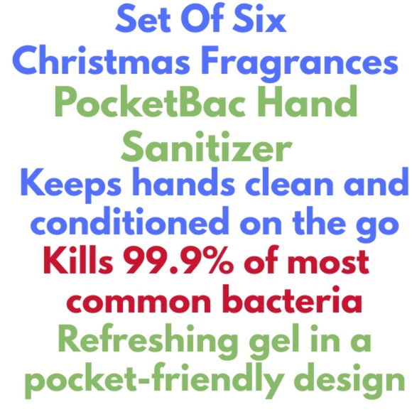 Set of 6 Christmas Hand Sanitizers by Bath & Body Works - Stocking Stuffers -NWT - Picture 2 of 2